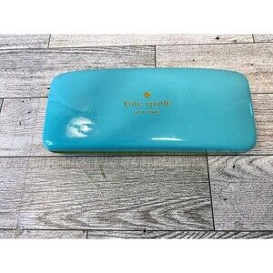 Kate Spade Turquoise and Green Wink Wink Eyes Hard Shell Eye Glass Case